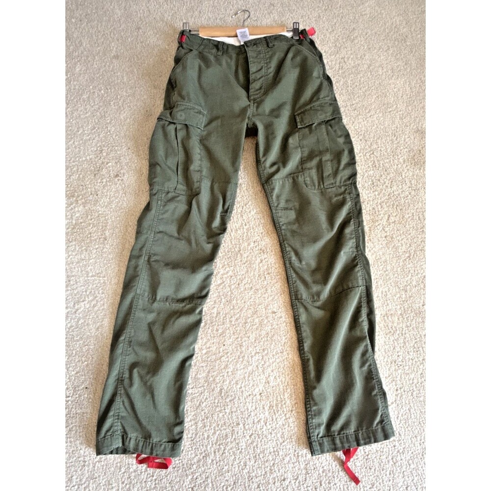 TOPO DESIGNS Adjustable Military Cargo Pants Olive Green | Men's Small